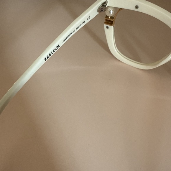 Zeelool Cat Eye Mother Of Pearl Blue Light Glasses Non-prescription White & Gold - Picture 7 of 10